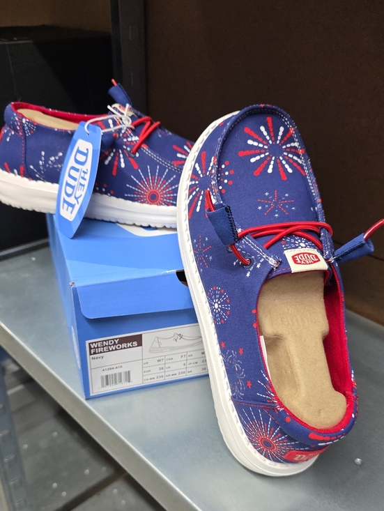 Hey Dude Shoes - Hey Dude Wendy Fireworks Navy Slip-On Loafers
